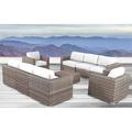 Sol 72 Outdoor™ Lazaro Wicker Fully Assembled 8 - Person Seating Group w/ Sunbrella Cushions in Gray/Brown | 26 H x 94 W x 33 D in | Wayfair