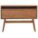 Loon Peak® Solid Wood Teak Console Table Desk Wood in Brown | 31.1 H x 43.31 W x 11.81 D in | Wayfair C75FF93E61284CC29A94A97EDFF33611