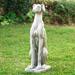 Arlmont & Co. Sitting Dog Garden Statue, Fiberglass in White | 32 H x 9.5 W x 12 D in | Wayfair 20B0CF6FADCF4A958CD9029B0B4844ED