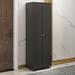 Latitude Run® 2-Door 24 Pair Shoe Storage Cabinet Manufactured Wood in Black | 70.9 H x 23.6 W x 15.7 D in | Wayfair