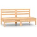 Vidaxl - Canapés centraux de jardin 2 pcs Bois de pin massif