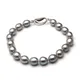 Magnifique bracelet de perles naturelles d'eau douce pour femme breloque en argent 925 bracelet de