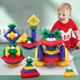 Ensemble de blocs de Construction pyramides pour enfants jeu d'espace de géométrie 3D jouets