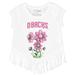 Girls Youth Tiny Turnip White Arizona Diamondbacks Blooming Baseballs Fringe T-Shirt