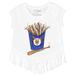 Girls Youth Tiny Turnip White New York Mets Hot Bats Fringe T-Shirt