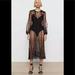 Zara Dresses | Blogger Fav | Zara Embroidered Semi-Sheer Dress | Color: Black | Size: Xs