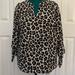 Michael Kors Tops | Michael Kors Leopard Print Top, Size Medium | Color: Black/White | Size: M