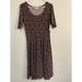 Lularoe Dresses | Lularoe Women's Nicole Bnwt Gorgeous Twirl Ready Fitted Bodice Dress Medium | Color: Purple/White | Size: M