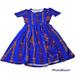 Lularoe Dresses | Lularoe Amelia Women's Xs Dress Bright Blue Aztec Fit Flare Exposed Zipper | Color: Blue/Red | Size: Xs