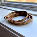 J. Crew Accessories | J.Crew Double Studded Leather Belt | Color: Gold/Tan | Size: Medium