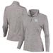 Women's Heathered Gray Kentucky Wildcats Peached Marled Yarn Quarter-Zip Pullover Jacket