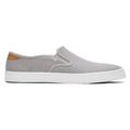 TOMS Men's Grey Drizzle Heritage Canvas Baja Slip-On Topanga Collection Shoes, Size 14