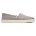 TOMS Women's Grey Morning Dove Heritage Canvas Alpargata Cupsole Shoes, Size 7
