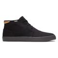 TOMS Men's Black Canvas Carlo Mid Top Sneaker Shoes, Size 9