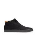 TOMS Men's Black Canvas Carlo Mid Top Sneaker Shoes, Size 7.5