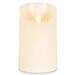 Gerson 45934 - 3" x 5" Bisque Wavy Edge Battery Operated LED Wax Candle Light with Timer