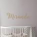 Decal House Personalized Name for Girls Nursery Over Crib Stickers Rustic Style Bedroom Wall Decal Vinyl in Pink | 12 H x 35 W in | Wayfair