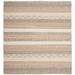 White 132 x 0.39 in Area Rug - Union Rustic Jacques Striped Handmade Flatweave Wool/Beige Area Rug Cotton/Wool | 132 W x 0.39 D in | Wayfair