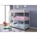 Modern and Casual Style Cairo Twin Size Triple Metal Bunk Bed while Two Built-in Ladders & Guardrails