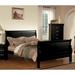 Traditional Style Louis Philippe III Eastern King Size Solid Pine Sleigh Bed with Headboard & Footboard