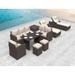 Sofa &Chaise Lounge 10-Piece Patio Conversational Sofa and Chaise Lounge Set with Storage Box and Cushions