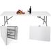 8FT Long Folding Party Table, Portable w/Handle Outdoor - 96''L x 30''W x 29''H