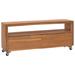 vidaXL TV Cabinet with Wheels 43.3"x11.8"x15.7" Solid Teak Wood - 43.3" x 11.8" x 15.7"