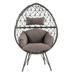 Patio Wicker Lounge Teardrop Chair with Cushion