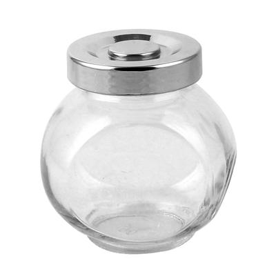 Household Melon Seeds Candy Coffee Storage Container Bottle Box 180ml - Clear,Silver Tone