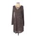 Maurices Casual Dress - Sweater Dress: Tan Marled Dresses - Women's Size Small