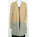 Madewell Sweaters | Madewell Kent Color Block Long Cardigan Wool Blend Womens Small | Color: Gray/Tan | Size: S