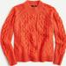 J. Crew Sweaters | J. Crew Cable Knit Oversized Chunky Sweater | Color: Orange | Size: S