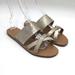 J. Crew Shoes | J Crew Gold Metallic Leather Flat Sandals Italy Style F1541 Size 10 | Color: Gold/Tan | Size: 10