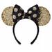 Disney Accessories | Disney Parks Black And Gold Minnie Ear Headband | Color: Black/Gold | Size: Os