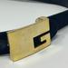 Gucci Accessories | Gucci Vintage 'G Logo' Buckle With Black Supreme Monogram Gg Canvas/Leather Belt | Color: Black/Gold | Size: Oseu
