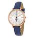 Women's Fossil Navy Liberty Flames Jacqueline Leather Watch