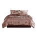 7 Piece King Comforter Set with Shimmering Appeal, Pink