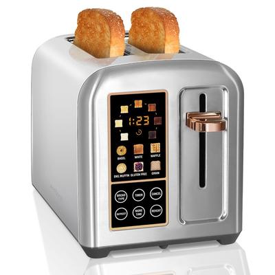 SEEDEEM Toaster 2 Slice,Stainless Steel Toaster with Touch LCD Display