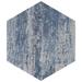 Merola Tile Cassis Hex Blue 8-5/8" x 9-7/8" Porcelain Floor and Wall Tile