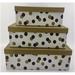 Everly Quinn 3 Piece Box Set Cardboard/Paper in Black/Brown/White | 8 H x 16 W x 12 D in | Wayfair 176D70BC080D4C5984FF84F74A69E40A