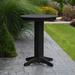 Red Barrel Studio® Nettie Plastic Bar Outdoor Table Plastic in Black | 42 H x 33 W x 33 D in | Wayfair 96A9FE4172884D1DA2622B1BA2B8786F