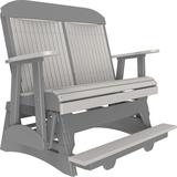 Red Barrel Studio® Outdoor Gliding Polywood Bench in Gray | 48.5 H x 55.5 W x 40.25 D in | Wayfair 61CEAF29D9494F7496AE1E6C5B984C74