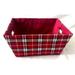 Gracie Oaks Liner Fabric Basket Fabric in Black/Red/White | 5 H x 11 W x 8 D in | Wayfair F02E878CE05C49E5876D26F50E2195DD