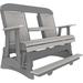 LuxCraft Outdoor Gliding Polywood Bench in Gray | 48.5 H x 67 W x 40.25 D in | Wayfair 5cpbag-dove gray/slate