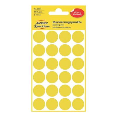 Avery Zweckform Markierungspunkte - 18 mm Ø - selbstklebend gelb, Avery Zweckform