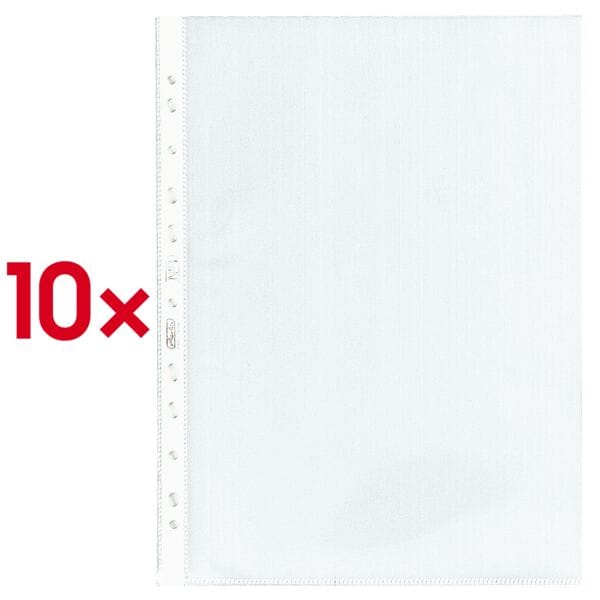 Herlitz Prospekthülle A4 glasklar - 10 Stück transparent, 23x30.5 cm Image