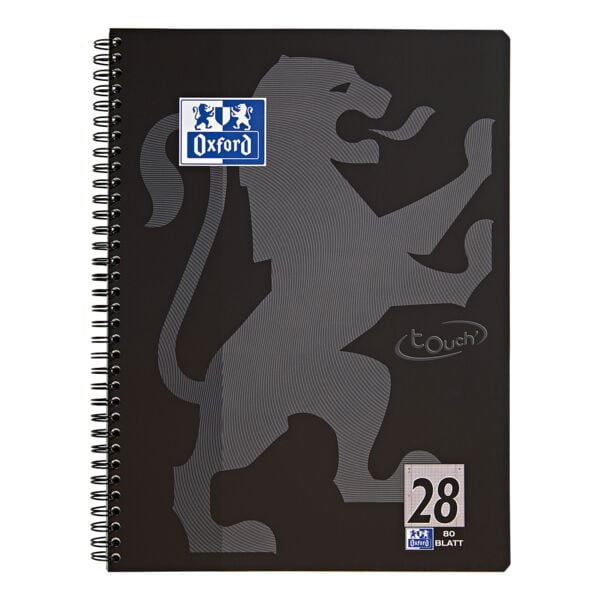 Oxford Collegeblock »Touch« A4+ kariert, Optik-Papier schwarz Image