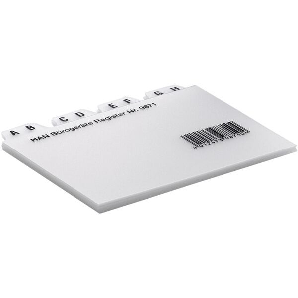 HAN Leitregister »CROCO« 9871 A7 quer, A-Z (12 tlg.) grau Image