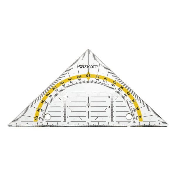 Westcott Geometriedreieck 14 cm transparent Image
