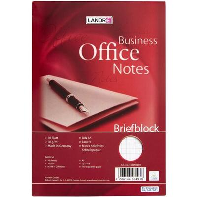 Landré Briefblock A5 kariert »Work« 100050269 weiß, 14.8x21 cm Image